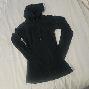 Lululemon black super lightweight soft and silkish. I believe this is a size 4.